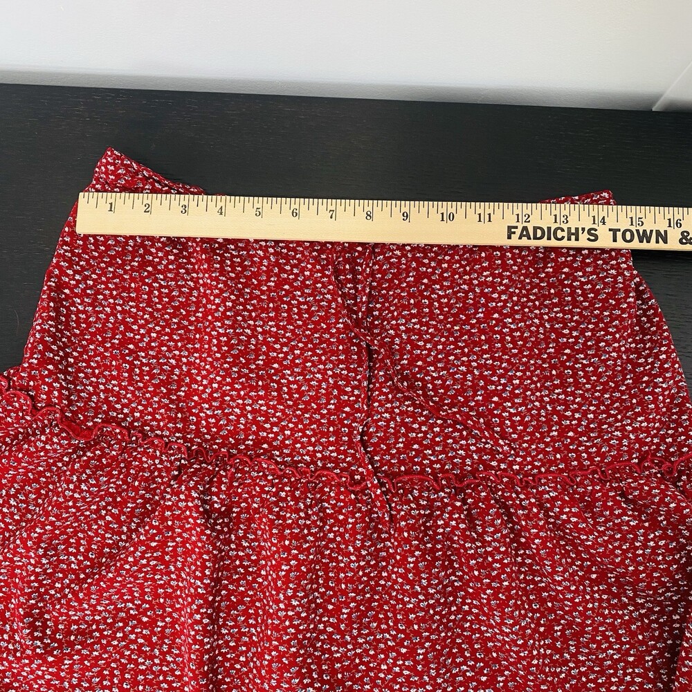 Brandy Melvile Kenzo Mini Skirt Floral Printed Tiered Pull-on High Rise One Size - Picture 10 of 11
